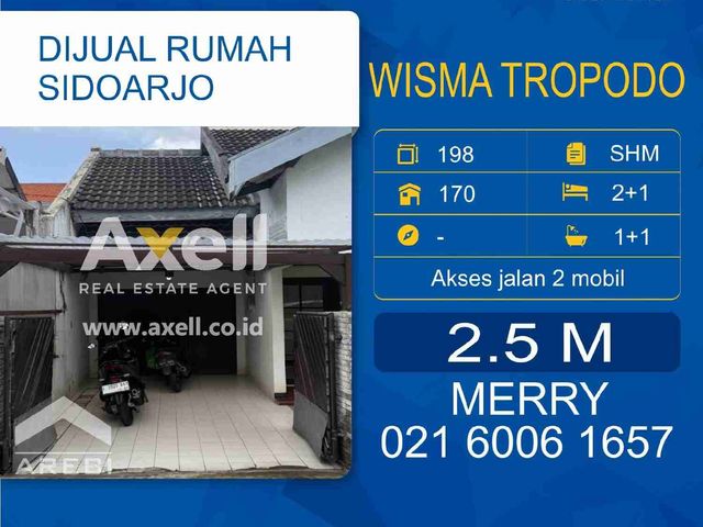 Rumah Wisma Tropodo Sidoarjo Dijual