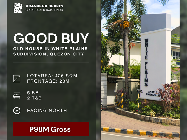 GOOD BUY Old House in White Plains Subdivision, Quezon City