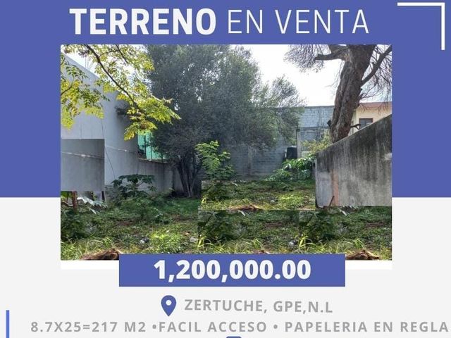 TERRENO DE OPORTUNIDAD COL ZERTUCHE