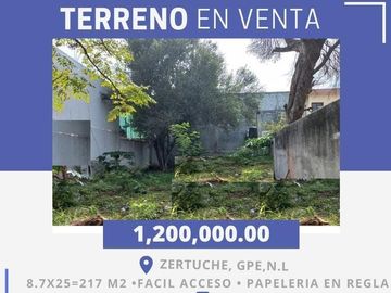 TERRENO DE OPORTUNIDAD COL ZERTUCHE
