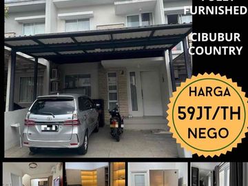 Rumah Sewa Full Furnished Cibubur Country KT 2 Perabotan Baru