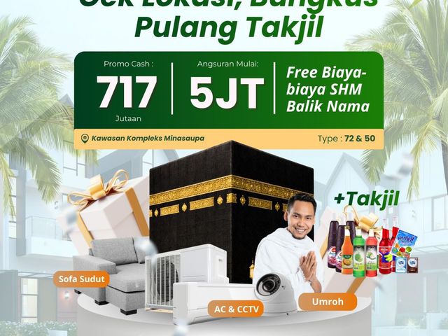 RUMAH MURAH 2 LANTAI DI MINASA UPA KOTA MAKASSAR