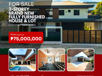 For Sale: 2-Storey Brand New Fully Furnished House and Lot in Coloong 1 Road, Valenzuela