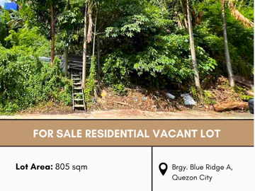 FOR SALE Residential Vacant Lot in Blue Ridge A, Brgy. Blue Ridge A, Quezon City