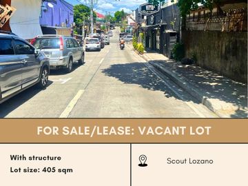For Sale/ Lease: Residential Vacant Lot w/ structure located at Scout Lozano