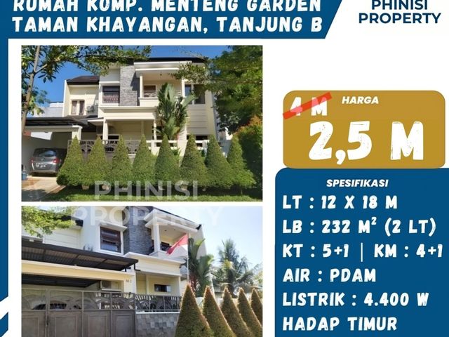 Dijual Rumah Mewah Full Furnish di Taman Khayangan Tanjung Bunga