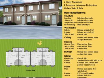 RFO 2 Bedroom Townhouse End Unit at Dasma, Cavite