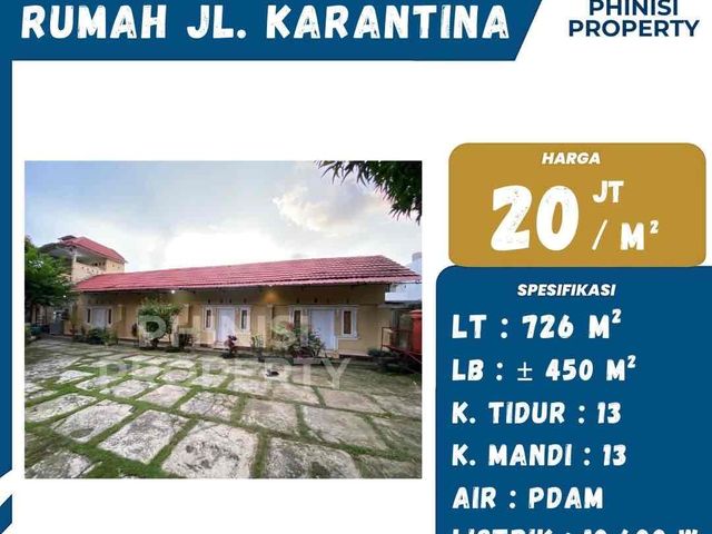 DIJUAL RUMAH MURAH DI JALAN KARANTINA CUMA 20 JUTAAN PERMETER