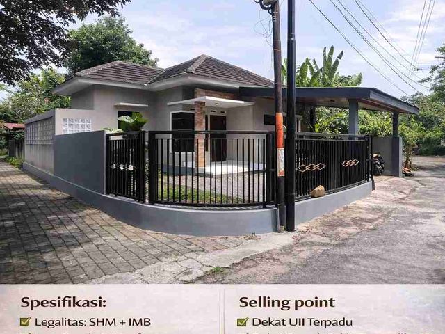 Rumah Hook 1 Lantai Asri & Strategis di Sukoharjo Ngaglik – Tanah Luas 266 m²
