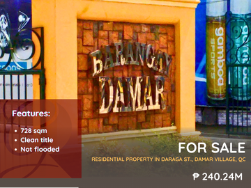 For Sale: Residential Property located at Daraga St., Damar Village, QC