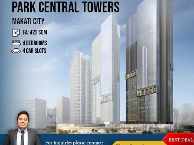 4 Bedroom condo unit For Sale in Park Central Towers at Makati City