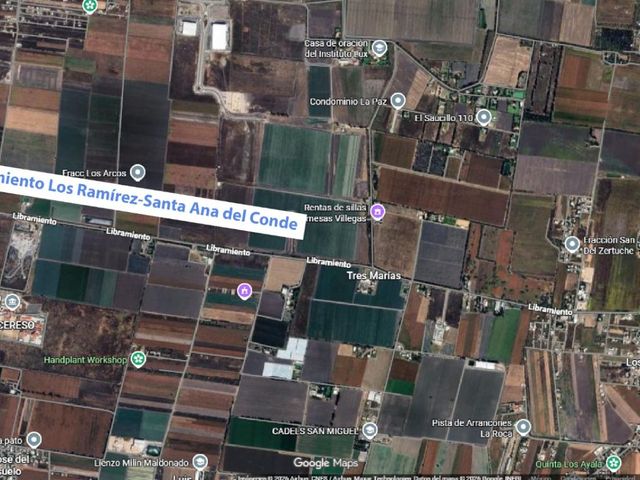 Terreno en venta sobre libramiento Los Ramírez-Santa Ana del Conde.