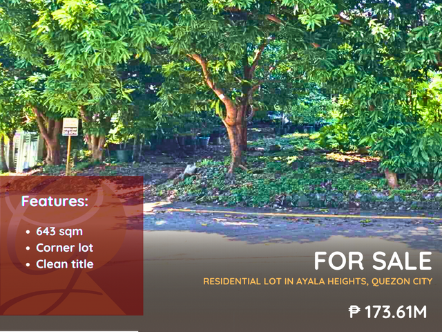For Sale: Residential Lot in Ayala Heights, Quezon City