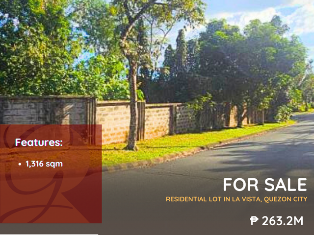 FOR SALE: Residential Vacant Lot in La Vista Subd., Brgy. Pansol, Quezon City
