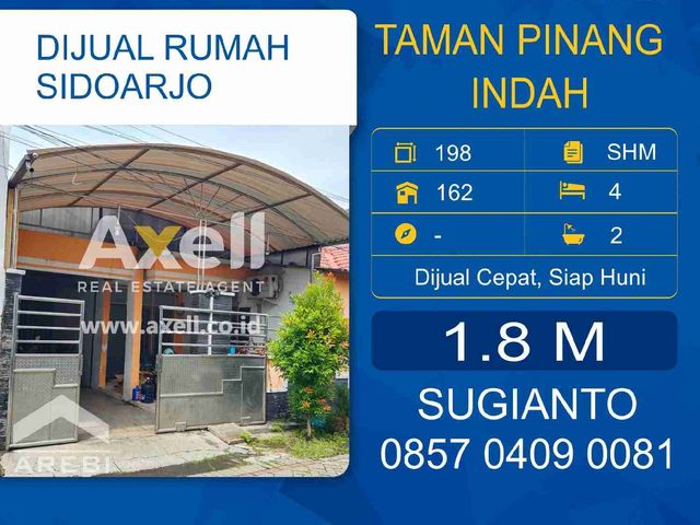 Rumah Taman Pinang Indah Sidoarjo Dijual