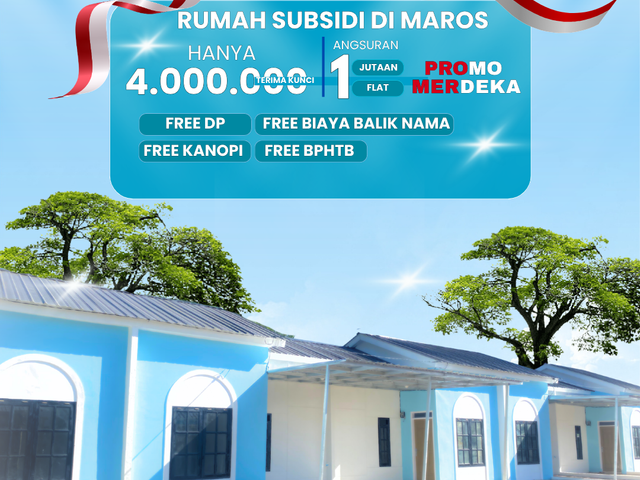 Rumah Subsidi di Maros, Cuma 4 Jutaan Sudah Terima Kunci!