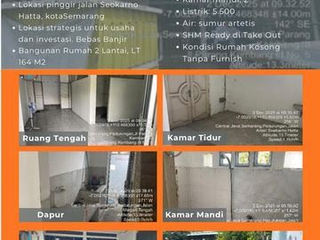 DIJUAL TANAH BESERTA BANGUNAN DEKAT JALAN RAYA