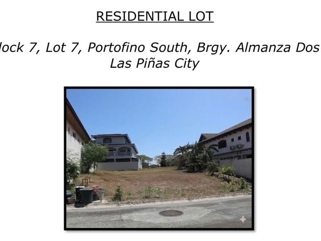 For Sale: 516 sqm Residential Lot in Portofino South, Almanza Dos, Las Piñas City