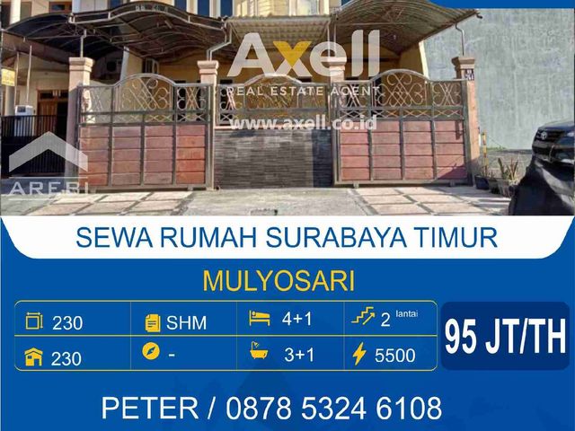 Rumah Mulyosari Disewakan