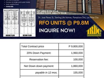 BRAND NEW TOWNHOUSE AND LOT FOR SALE IN PAMPLONA DOS LAS PINAS CITY