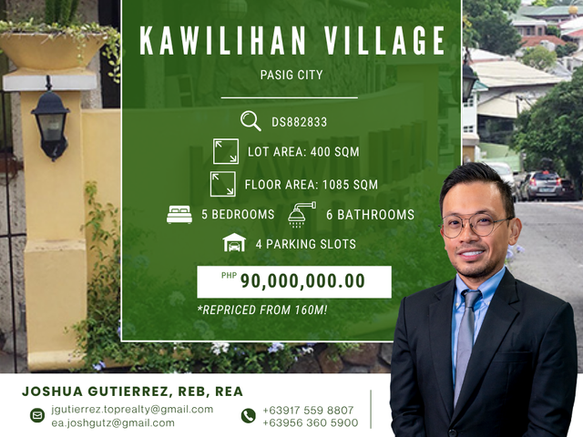 FOR SALE: 𝗥𝗘𝗣𝗥𝗜𝗖𝗘𝗗 Smart Home in Kawilihan Village, Pasig | From ₱160M to ₱95M