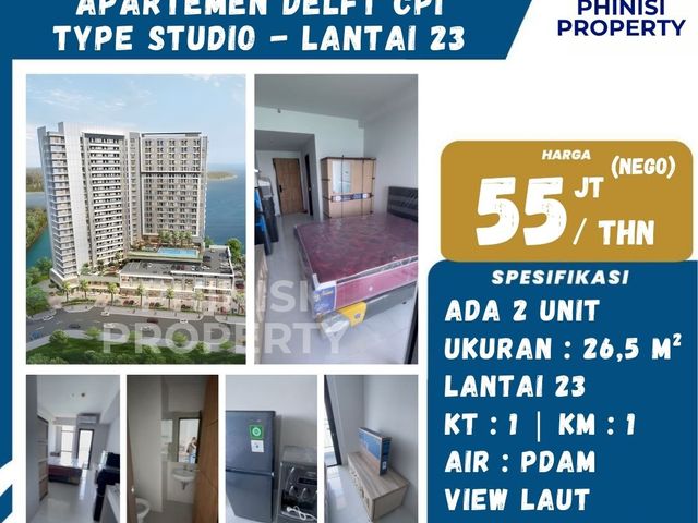 Disewakan Apartemen Delft Type Studio Di Citraland City Cpi Include IPL