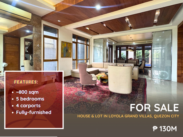 For Sale: House and Lot located along Hon Benito Soliven III Loyola Grand Villas, Quezon City