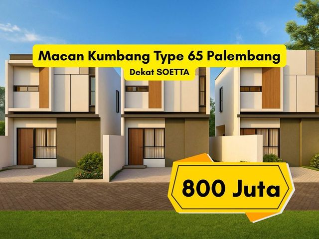 Rumah Minimalis di Macan Kumbang Palembang dekat SOETTA
