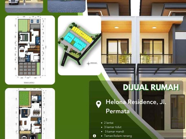 Dijual Rumah Baru Helona Residence Pekabaru Kota Coming Soon!
