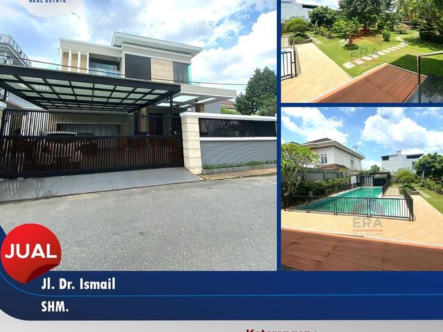 Rumah Mewah plus Kolam Renang dan Taman Luas Terawat Tengah Kota di Dr. Ismail