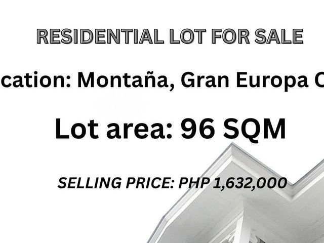 Residential Lot for Sale, Montana Gran Europa Cagayan de Oro City