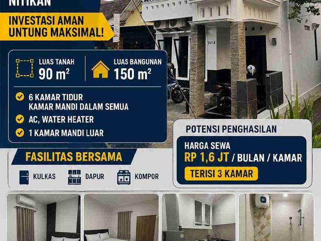 Dijual Kos Eksklusif Putra 2 Lantai di Umbulharjo Nitikan – Full Furnished, Cocok Investasi