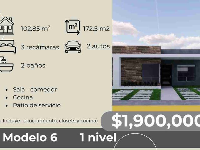 Una Planta con 3 recamaras