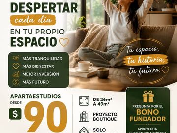 VENTA APARTAESTUDIOS EN PLANOS RENTAS CORTAS
