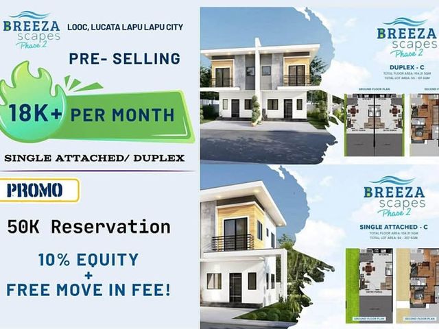 FOR SALE; Pre- Selling House And Lot in Breeza Scapes Phase 2 Brgy. Looc,Lapu-Lapu City, Lot Area 84 SQM