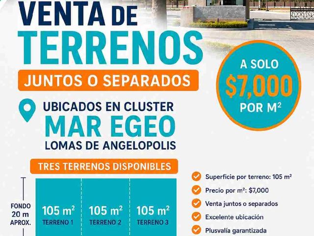 TERRENOS EN VENTA EN MAR EGEO LOMAS DE ANGELÓPOLIS