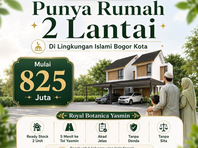 Perumahan lingkungan Islami Hanya 5 menit ke Tol Yasmin Bogor
