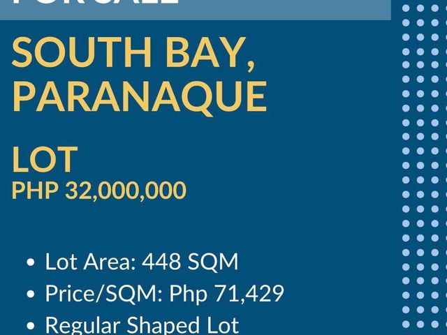 Below Market Value: Prime 448-sqm Lot for Sale in Southbay Gardens Village, Parañaque
