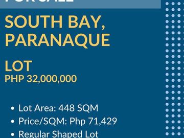 Below Market Value: Prime 448-sqm Lot for Sale in Southbay Gardens Village, Parañaque