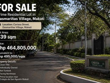 Lot for Sale Darmariñas Makati Rush Dasma Makati Lot for Sale