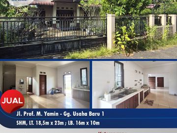 Rumah Luas 2 Unit jadi 1 Terawat + Pagar Keliling Siap Huni di Prof. M. Yamin Pontianak Kawasan Kota