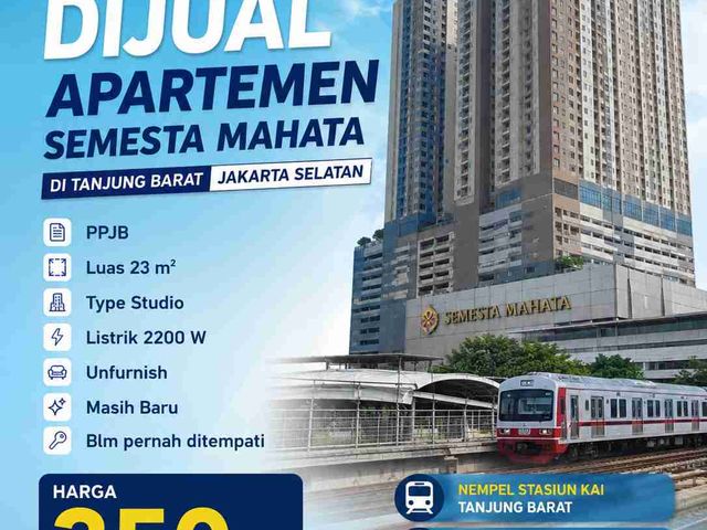 Termurah, Dijual Unit Studio di Apartemen Semesta Mahata Tanjung Barat Jakarta Selatan