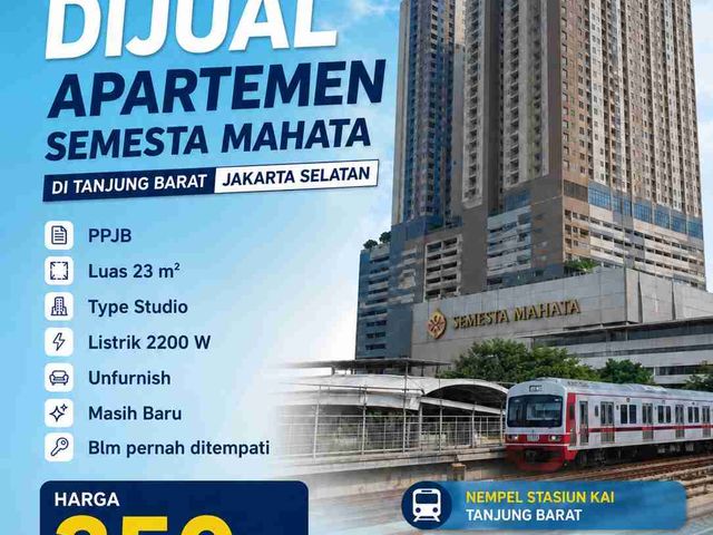 termurah dijual 1 unit  studio apartment semesta mahata tanjung barat jakarta selatan