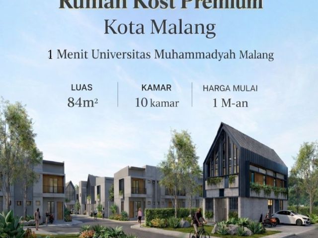 Rumah Kost 2 Lantai 1 Rooftop di Saxophone Malang