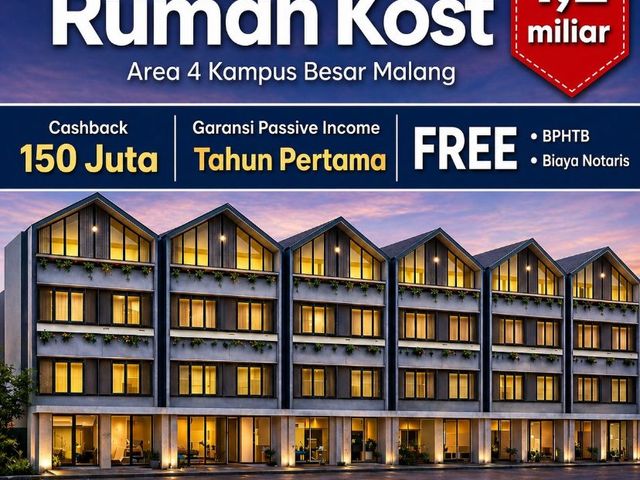 Rumah Kost Premium di Tengah Kota Malang Dekat Kampus-Kampus Besar