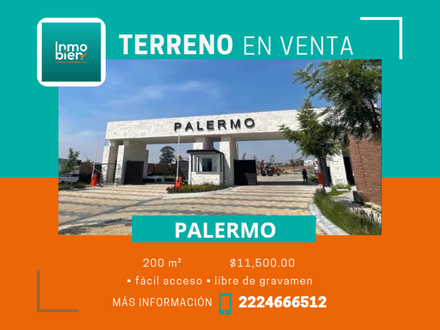Terreno en venta en Palermo lomas de Angelópoliss