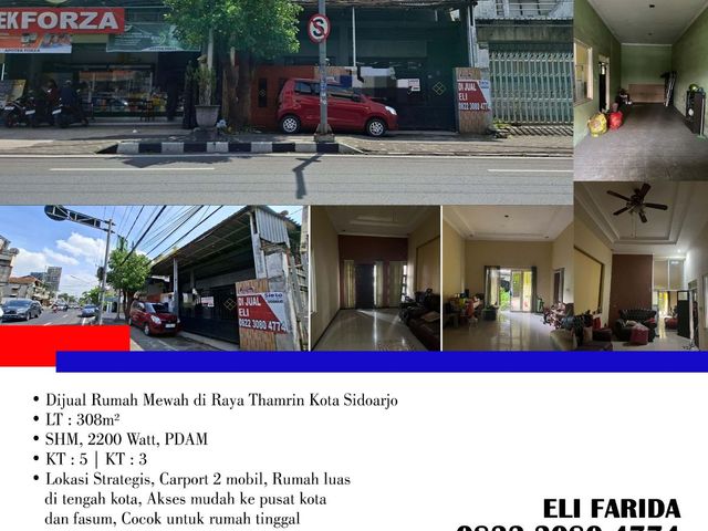Dijual Rumah Mewah di Raya Thamrin Kota Sidoarjo