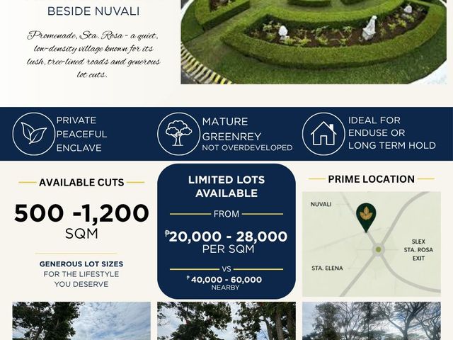 Hidden Gem Beside Nuvali & Sta. Elena Golf & Country Estate | Promenade Lots from ₱20K/sqm