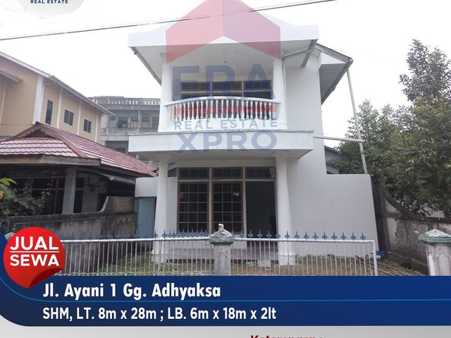 Rumah 2 Lantai Kawasan Tengah Kota Luas Tanah Ideal di Adhyaksa, Ahmad Yani