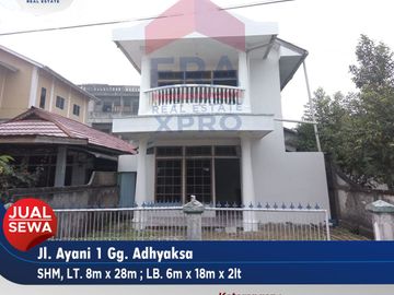 Rumah 2 Lantai Kawasan Tengah Kota Luas Tanah Ideal di Adhyaksa, Ahmad Yani